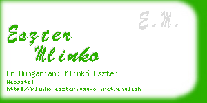 eszter mlinko business card